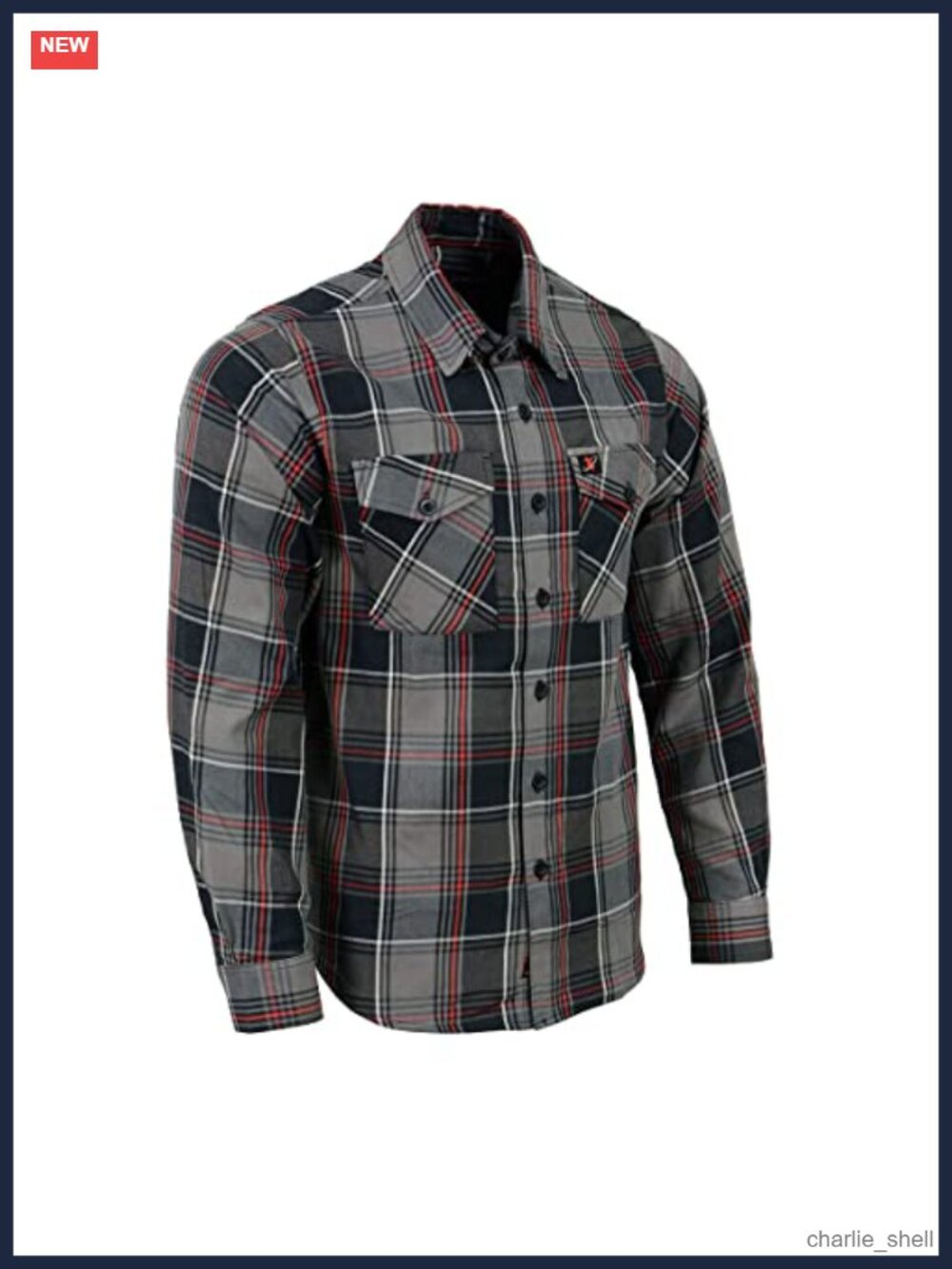 Men's Flannel Shirt Button Down Long Sleeve Cotton